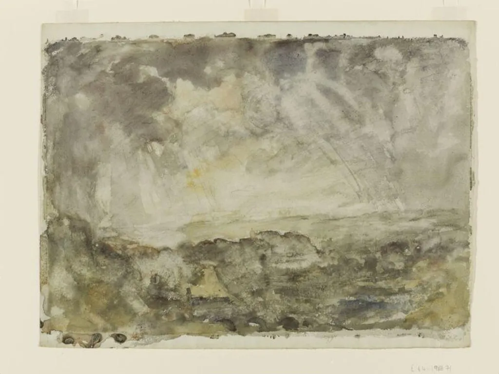 Preliminary sketch for the oil painting 'The Shower, Richmond', by Philip Wilson Steer, watercolor, 1903