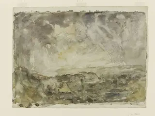 Preliminary sketch for the oil painting 'The Shower, Richmond', by Philip Wilson Steer, watercolor, 1903