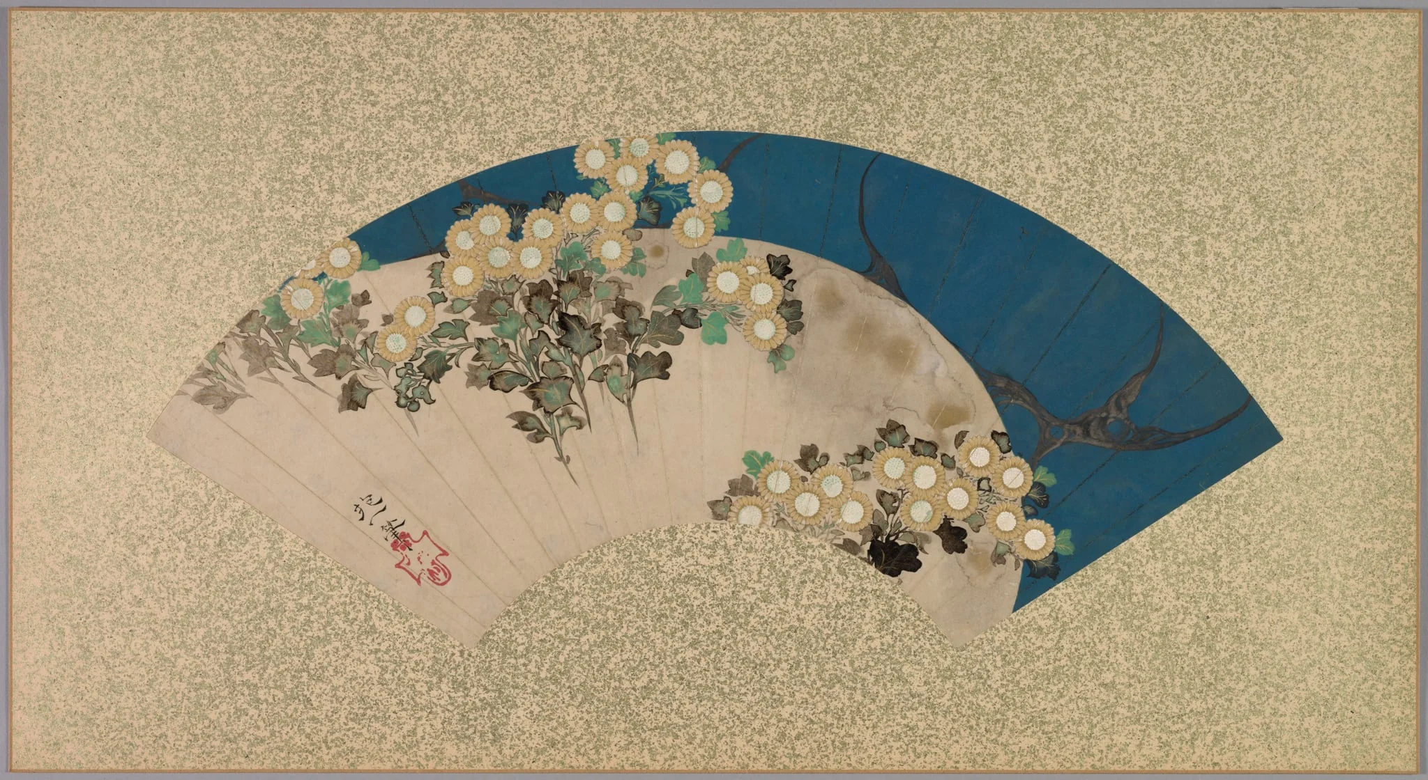 Chrysanthemums by the Water, detail