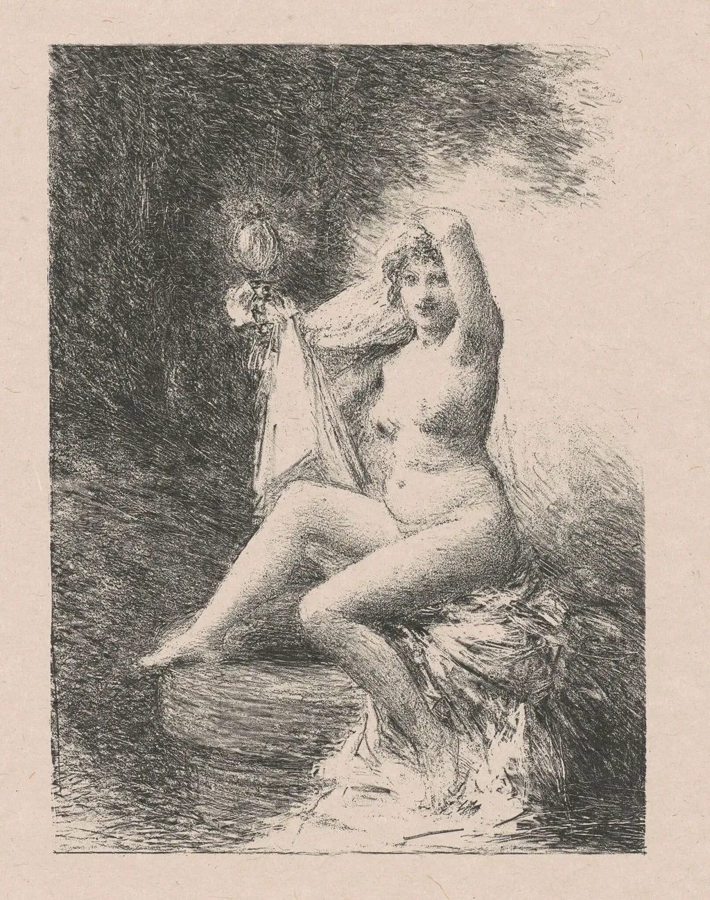 Verite, by Henri Fantin-Latour, ink, 1900