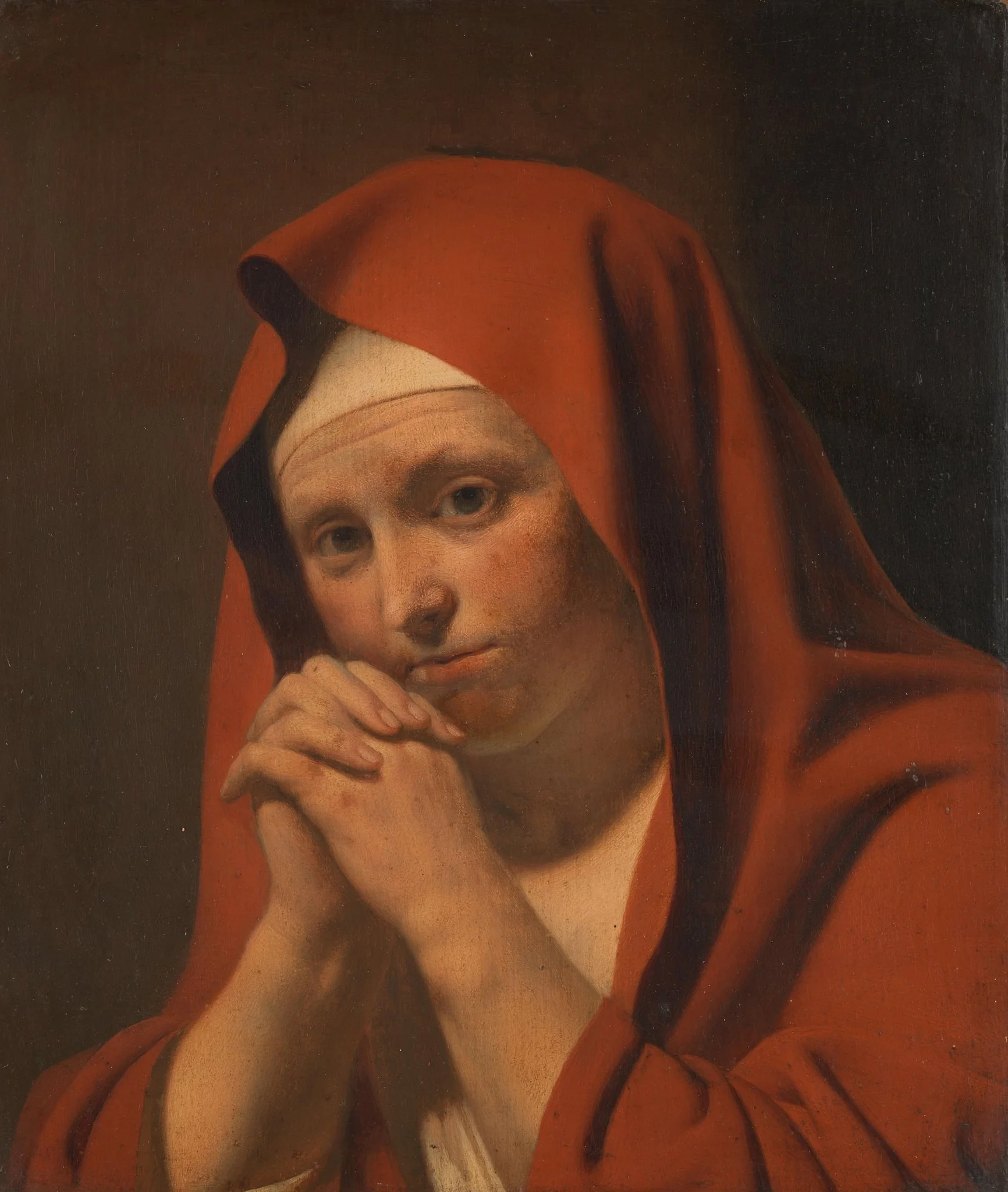 Mary Praying, detail