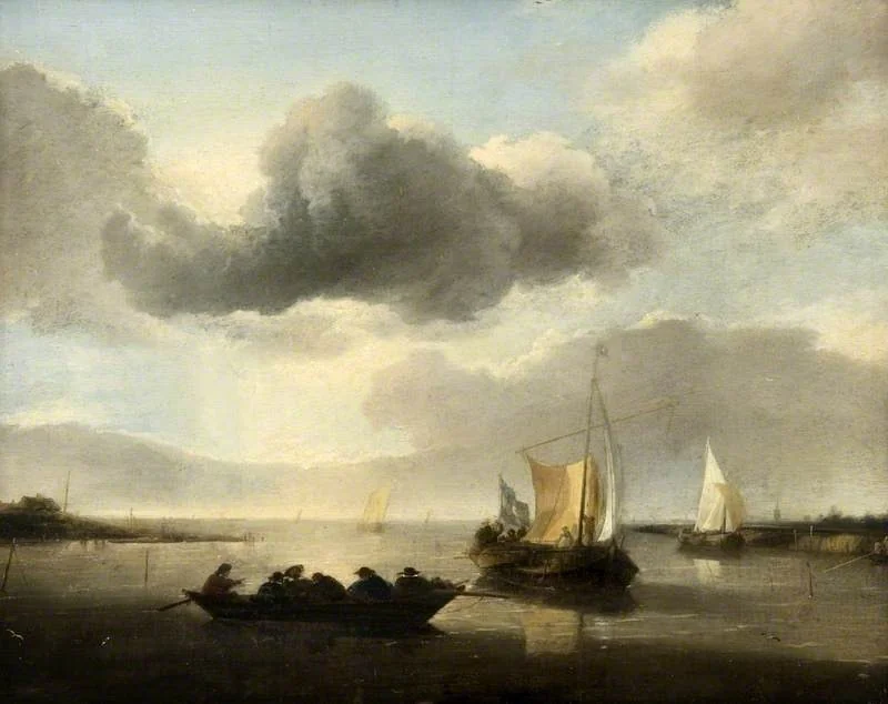 Vessels in the Mouth of a River, detail