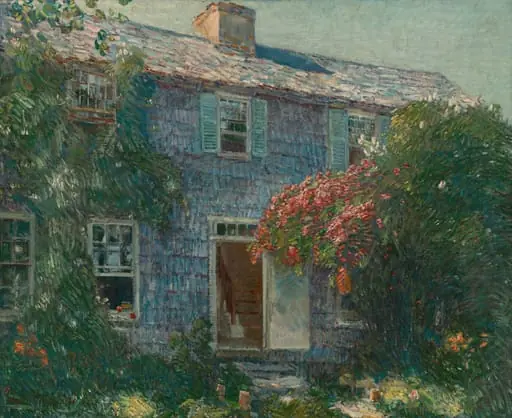 Old House at East Hampton, by Childe Hassam, oil, 1916