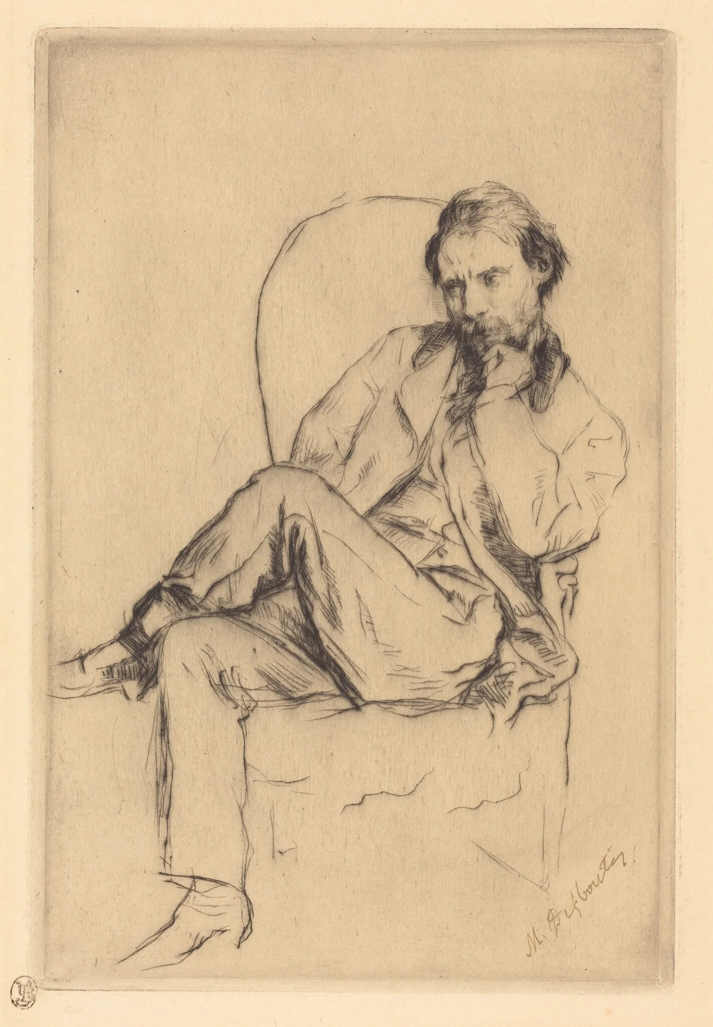 Renoir Seated, detail