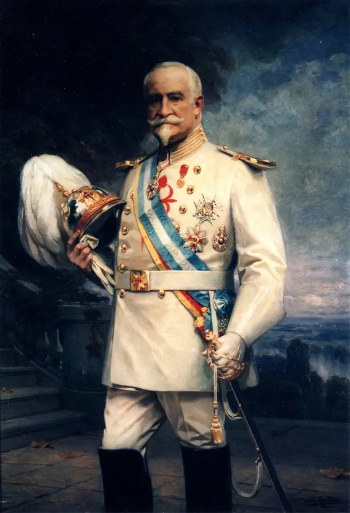 Juan Mariano de Goyeneche y Gamio III conde de Guaqui con uniforme de caballero de la Orden de Santiago, by Daniel Hernández Morillo, oil, 1910