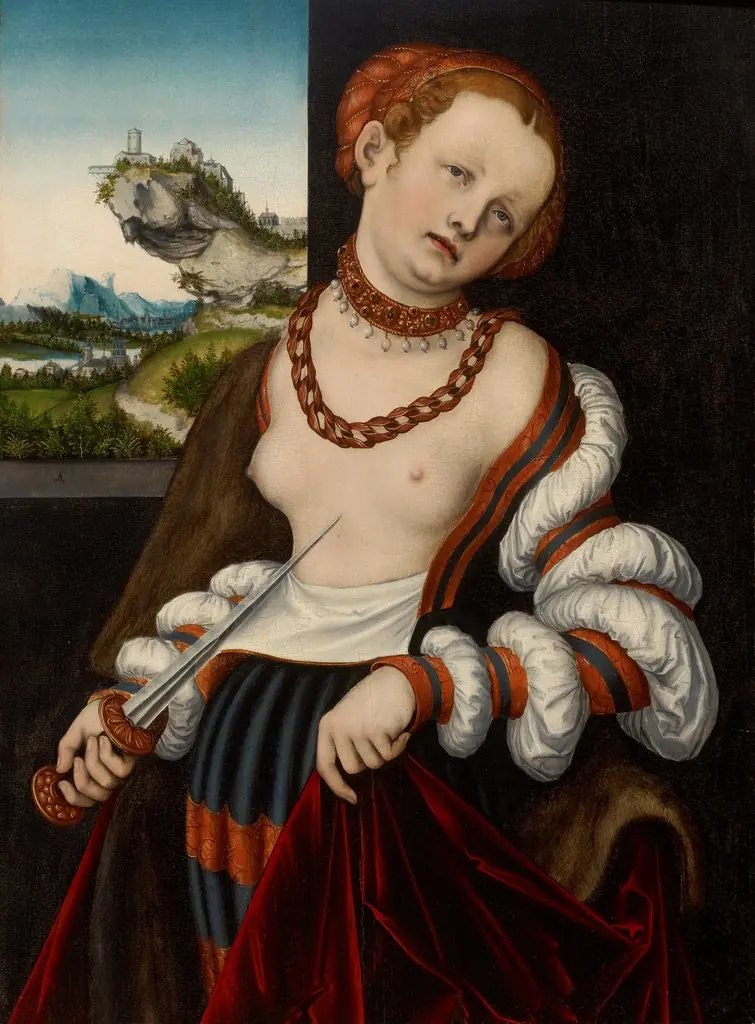 The Suicide of Lucretia, by Lucas Cranach the Elder, oil, 1529