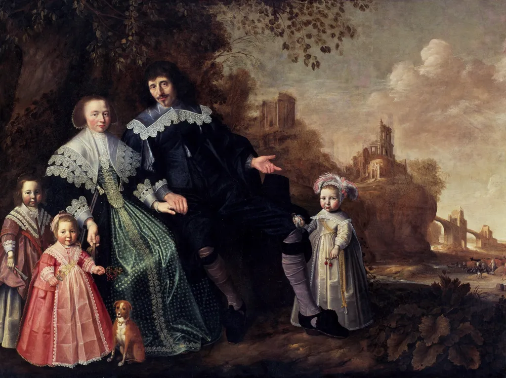 Family Group, by Herman Doncker, oil, 1644