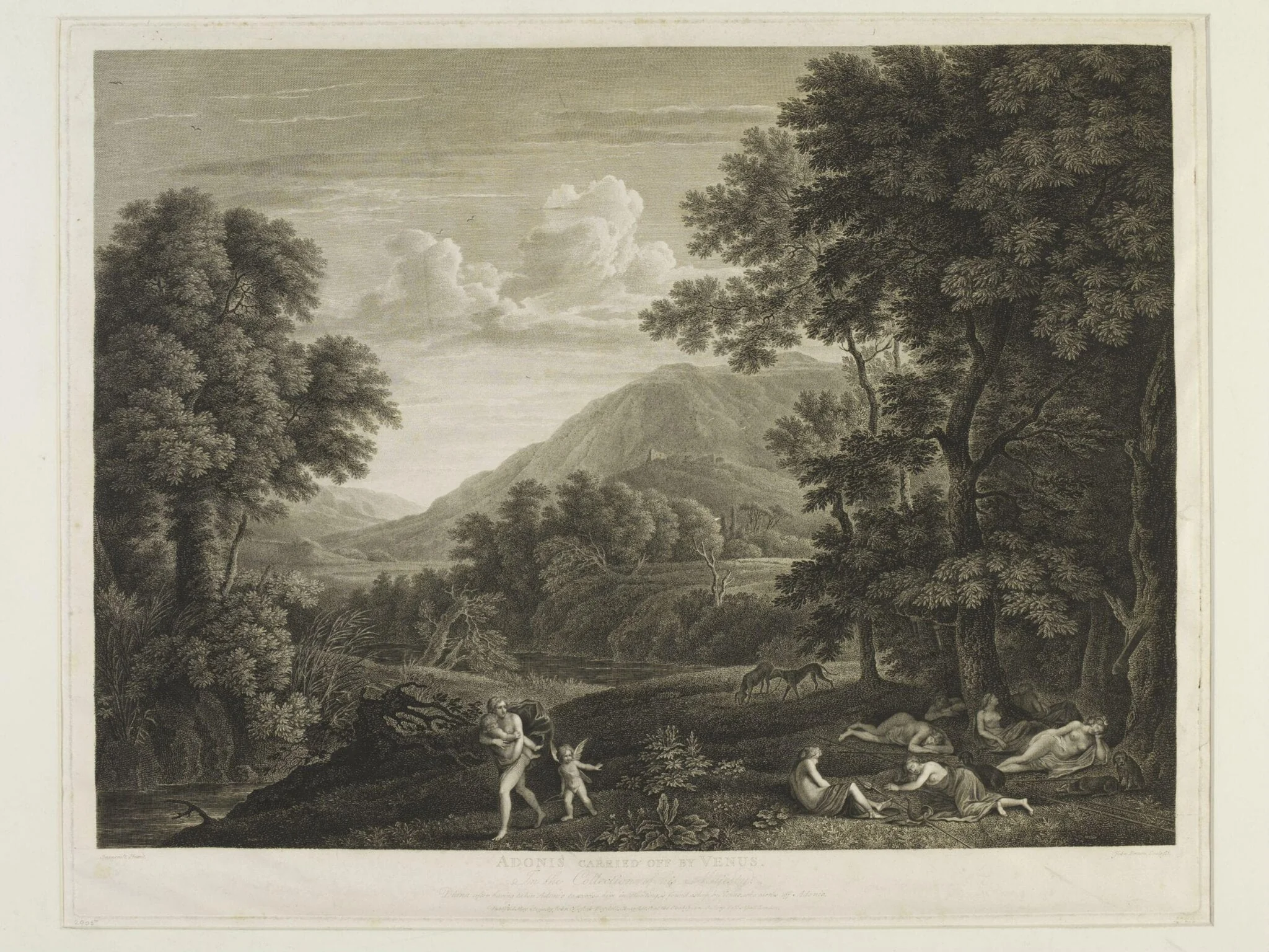 Adonis carried off by Venus, detail