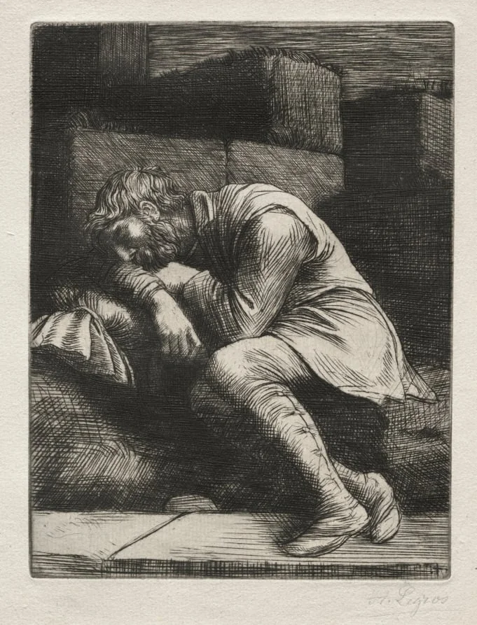 The Sleeping Beggar, detail