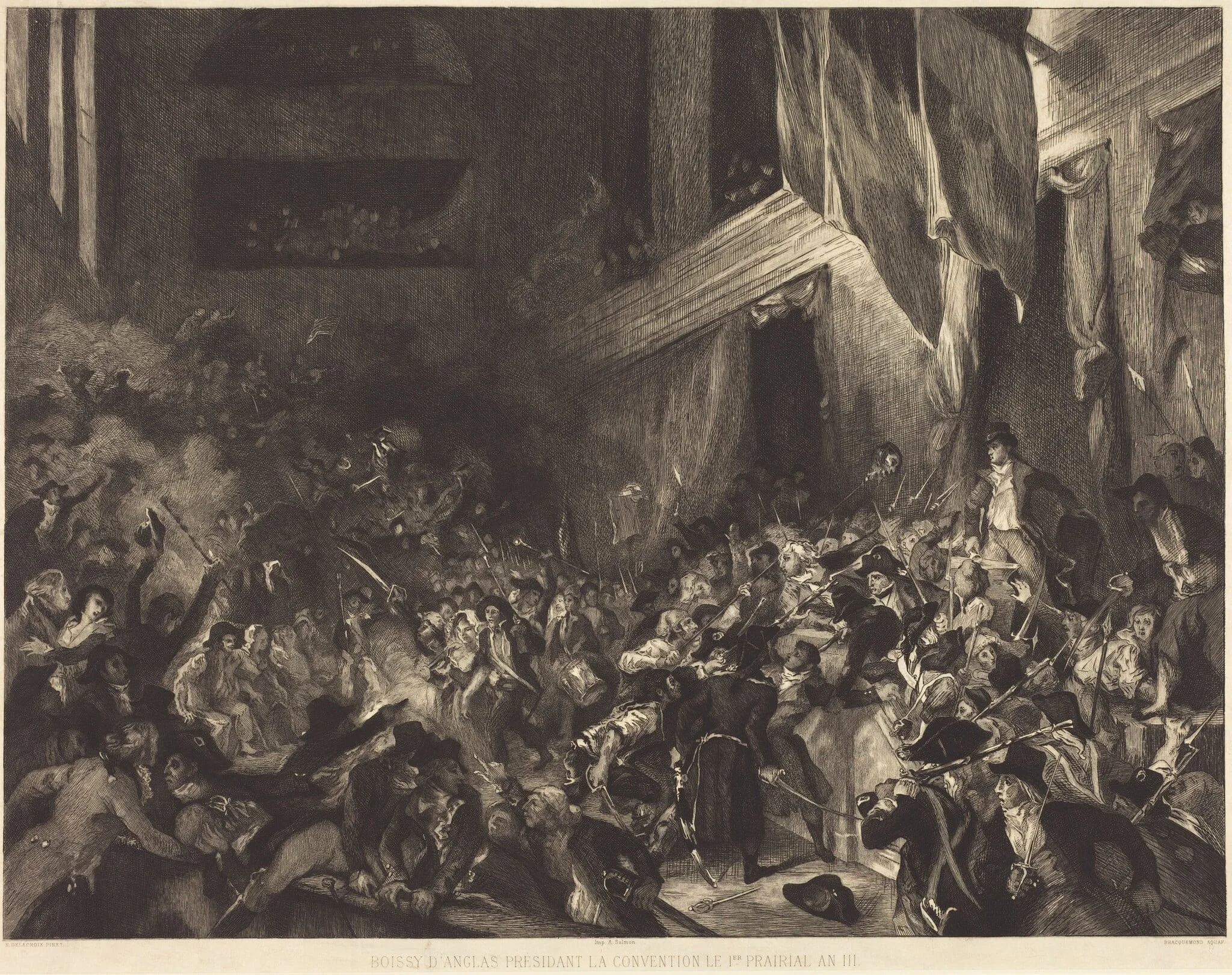 Boissy d'Anglas présidant la Convention le 1er Prairial An III, detail