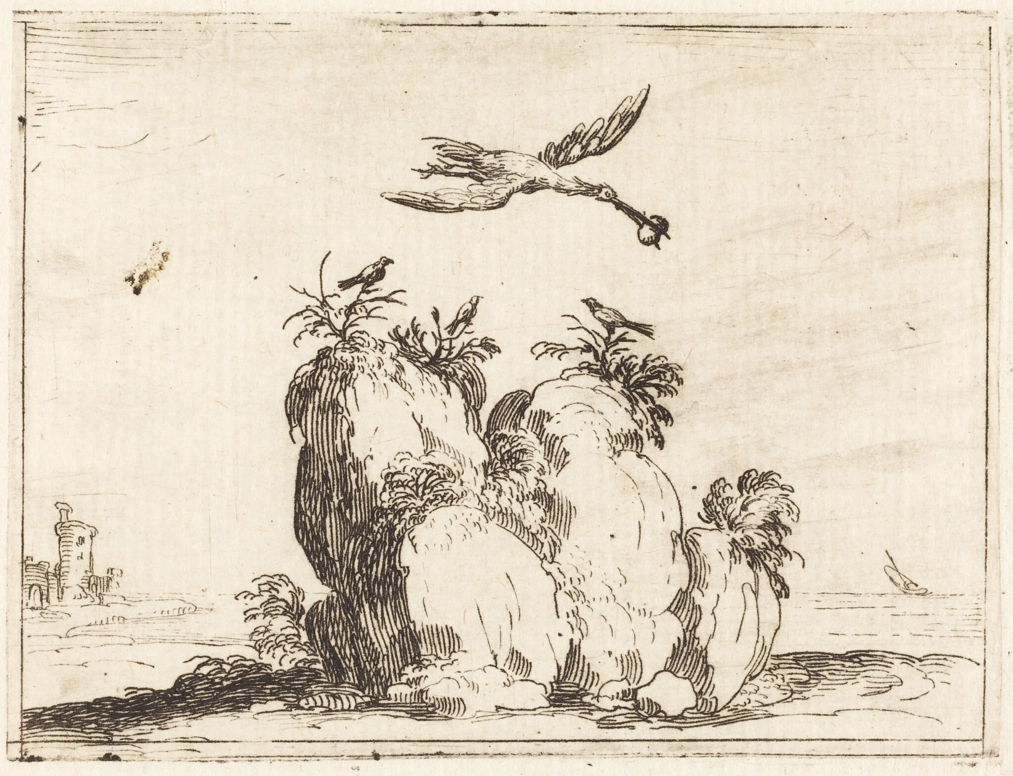 Crane Flying, detail