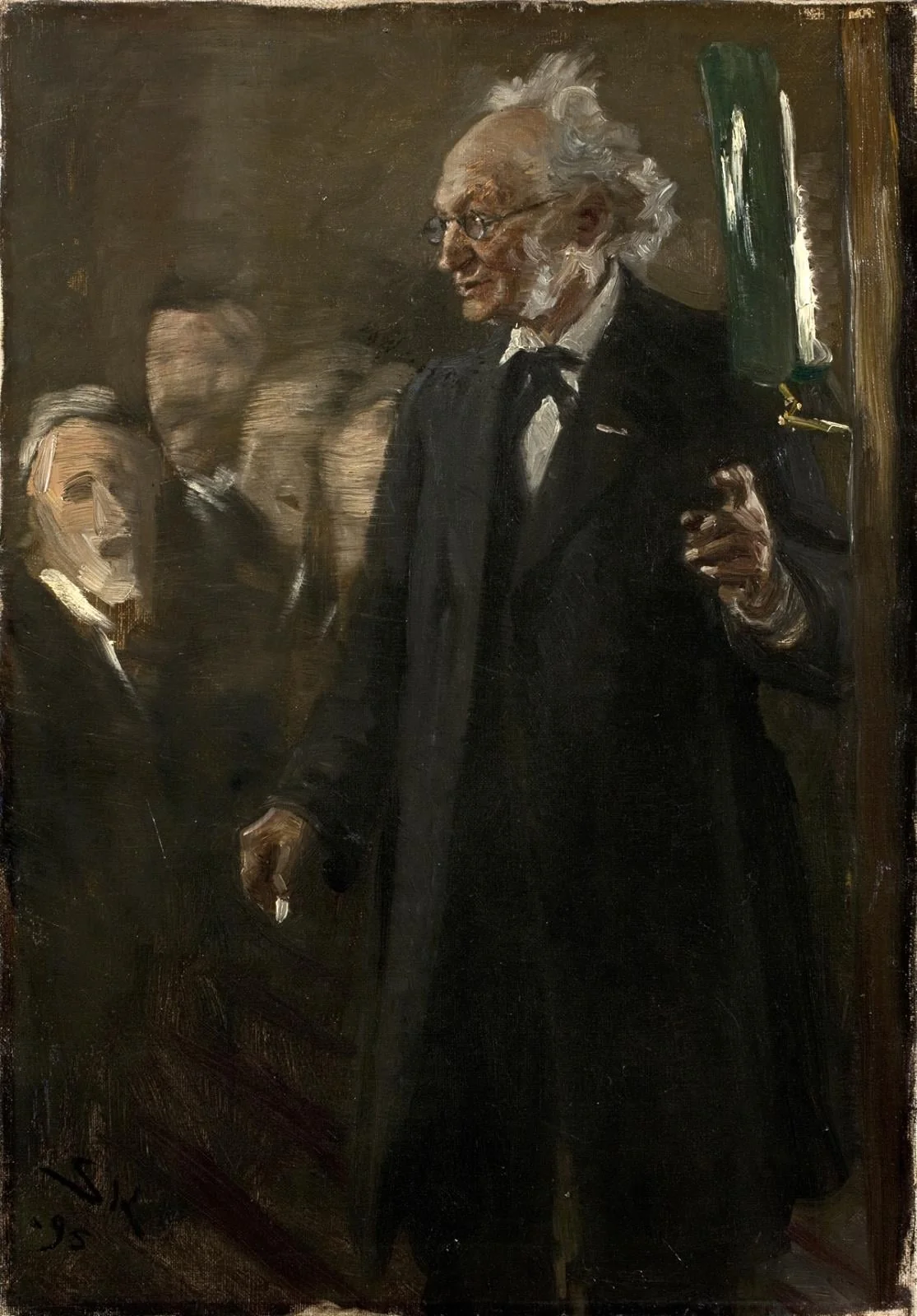 Professor i zoologi, Japetus Steenstrup holder foredrag, detail