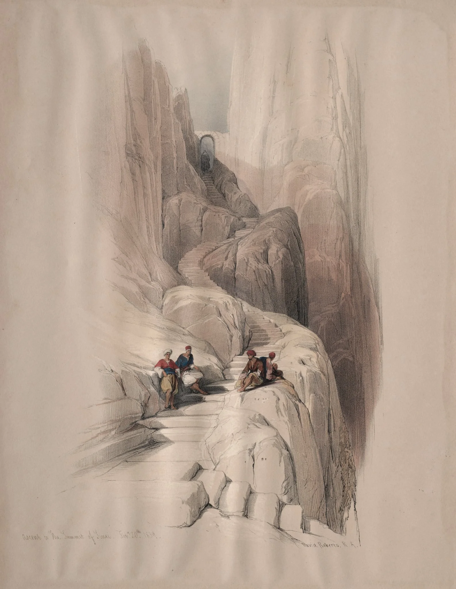 Ascent to the Summit of Sinai, detail