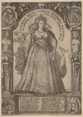 Pride, by Conrad Goltzius, ink, 1607
