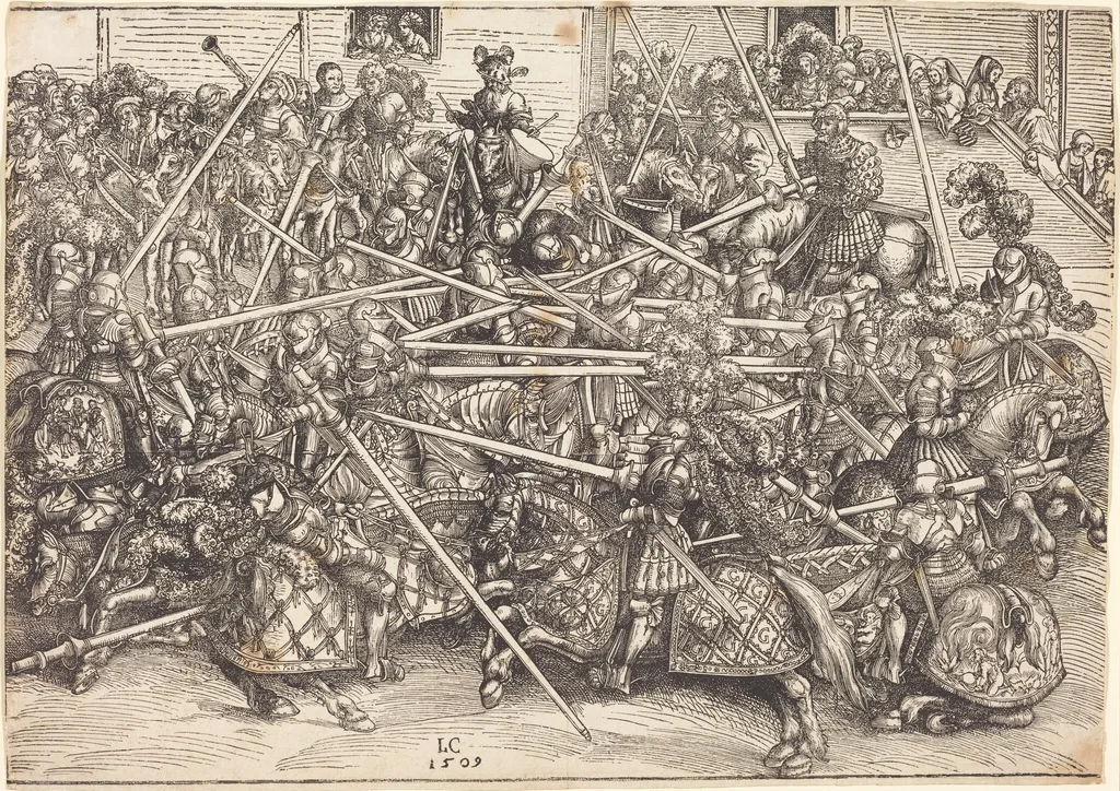 The Third Tournament, by Lucas Cranach the Elder, ink, 1509