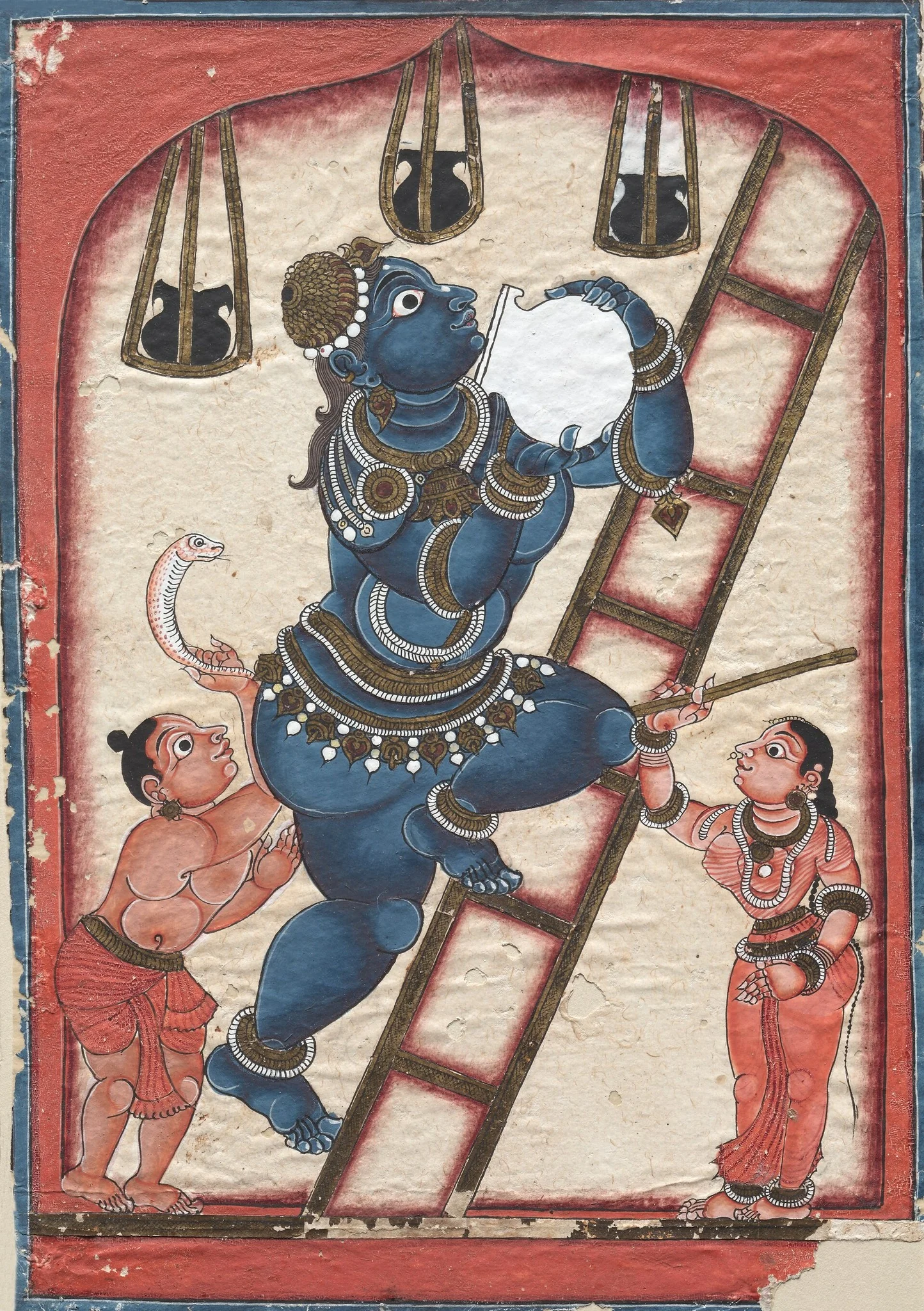 Krishna Stealing Curds, detail