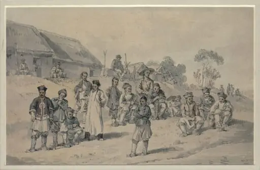 Chinese Observing the British (Lord Macartney's) Embassy, by William Alexander, watercolor, 1793