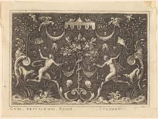 The Fall of Man, by Etienne Delaune, ink, 1551