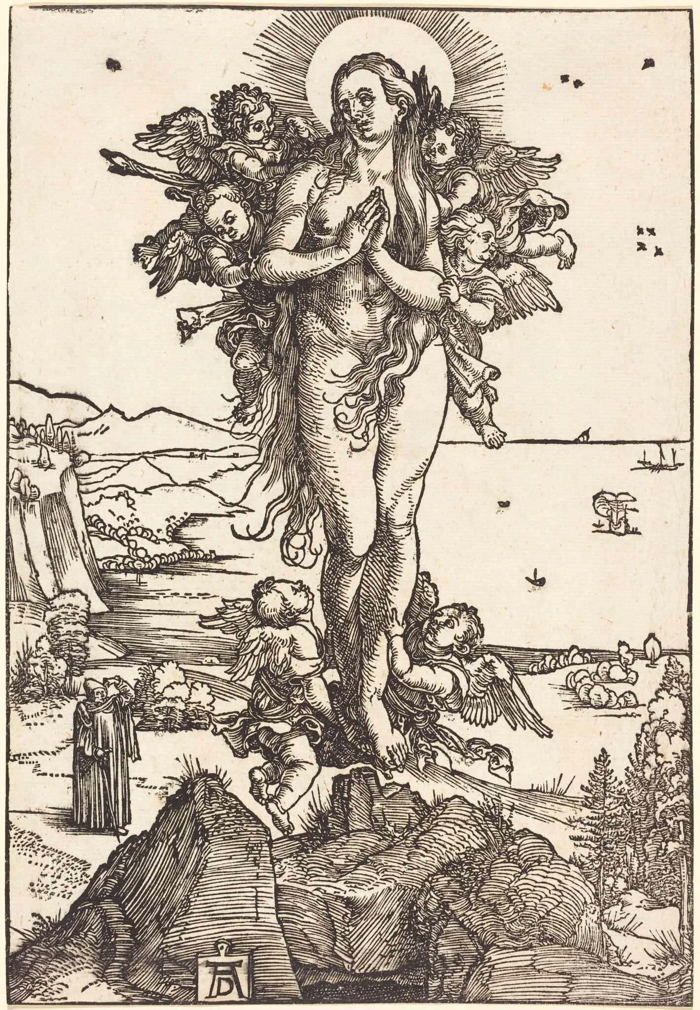 The Elevation of Saint Mary Magdalene, detail