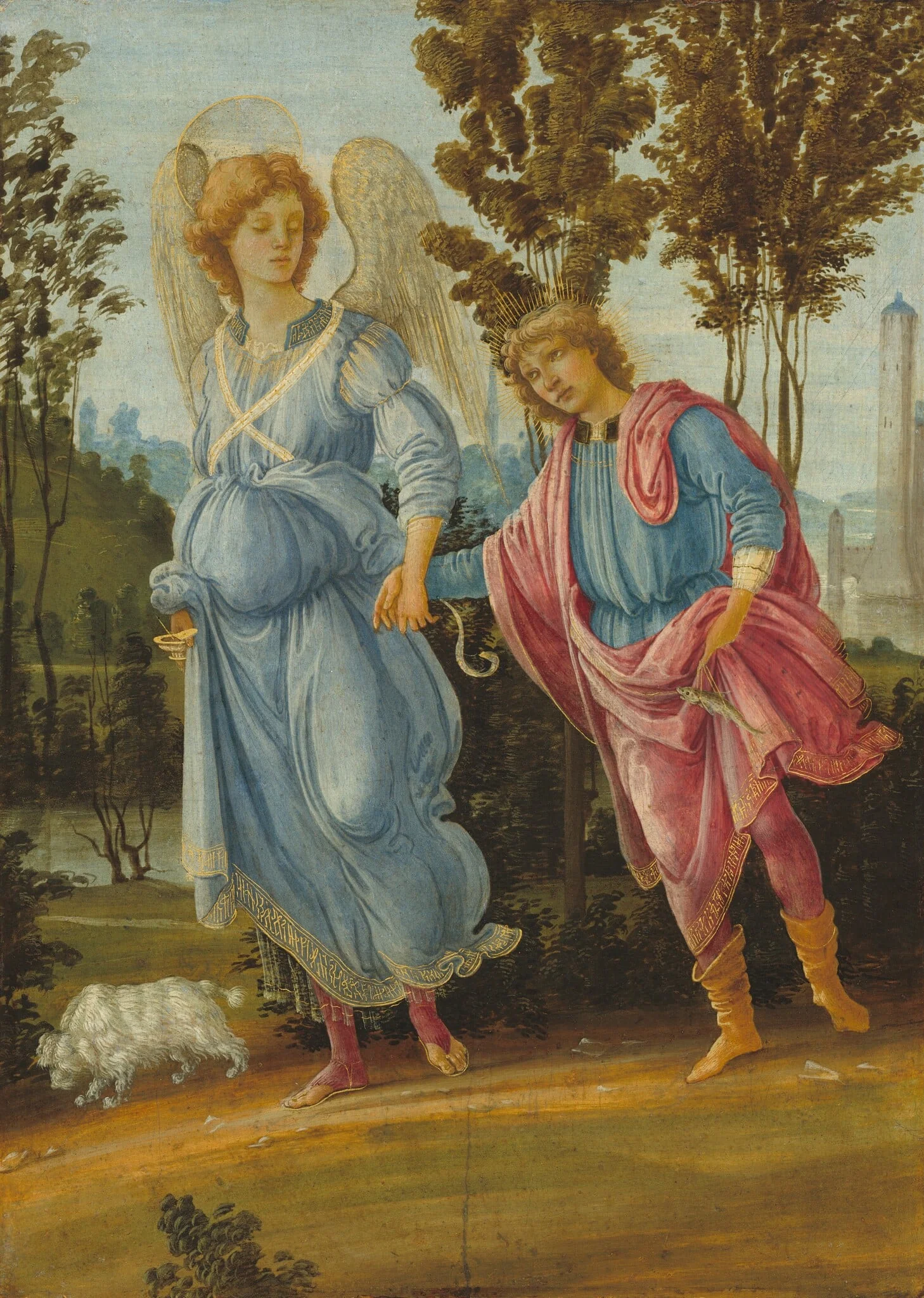 Tobias and the Angel, detail