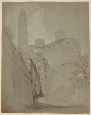 Orvieto, by Elihu Vedder, ink, 1890