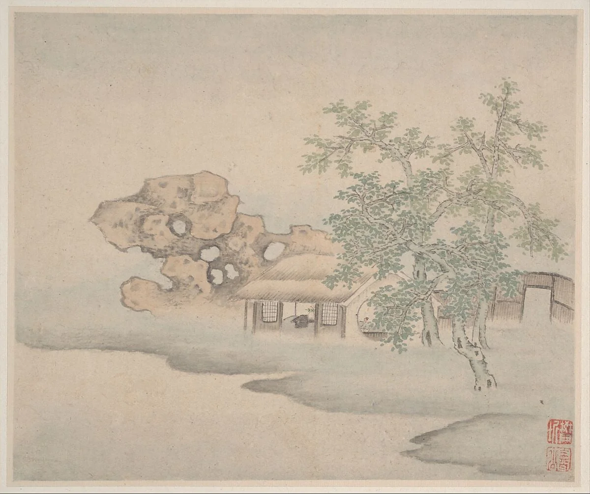 清 樊圻 山水圖 冊 紙本|Landscapes, detail