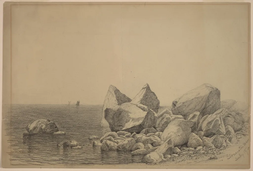 Gloucester, Massachusetts, by James Renwick Brevoort, graphite, 1872