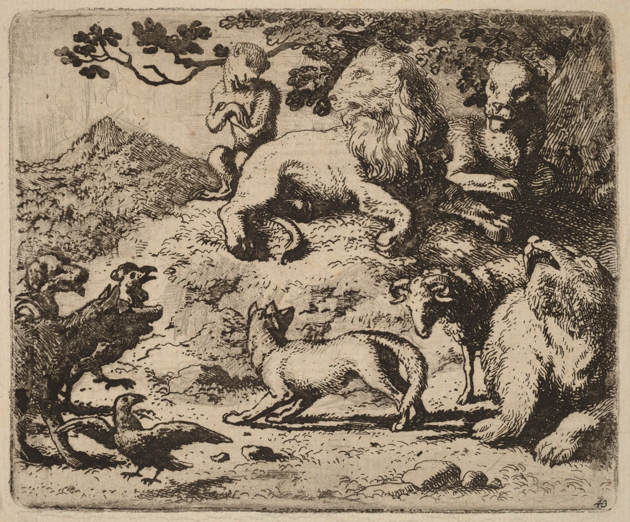 Reynard's Enemies are Dismayed, detail