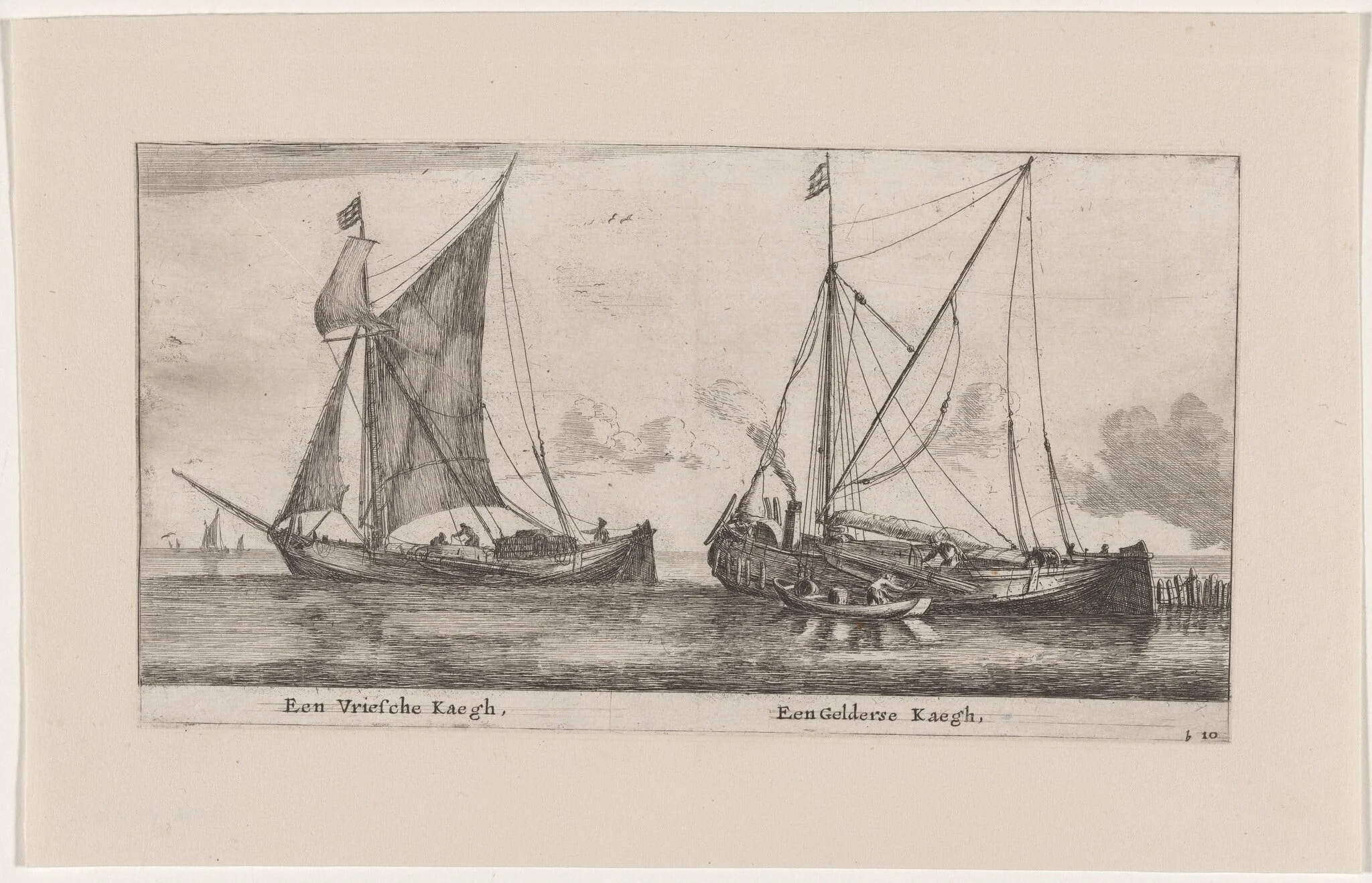 A Friesland Ketch and a Gelderse Ketch, detail