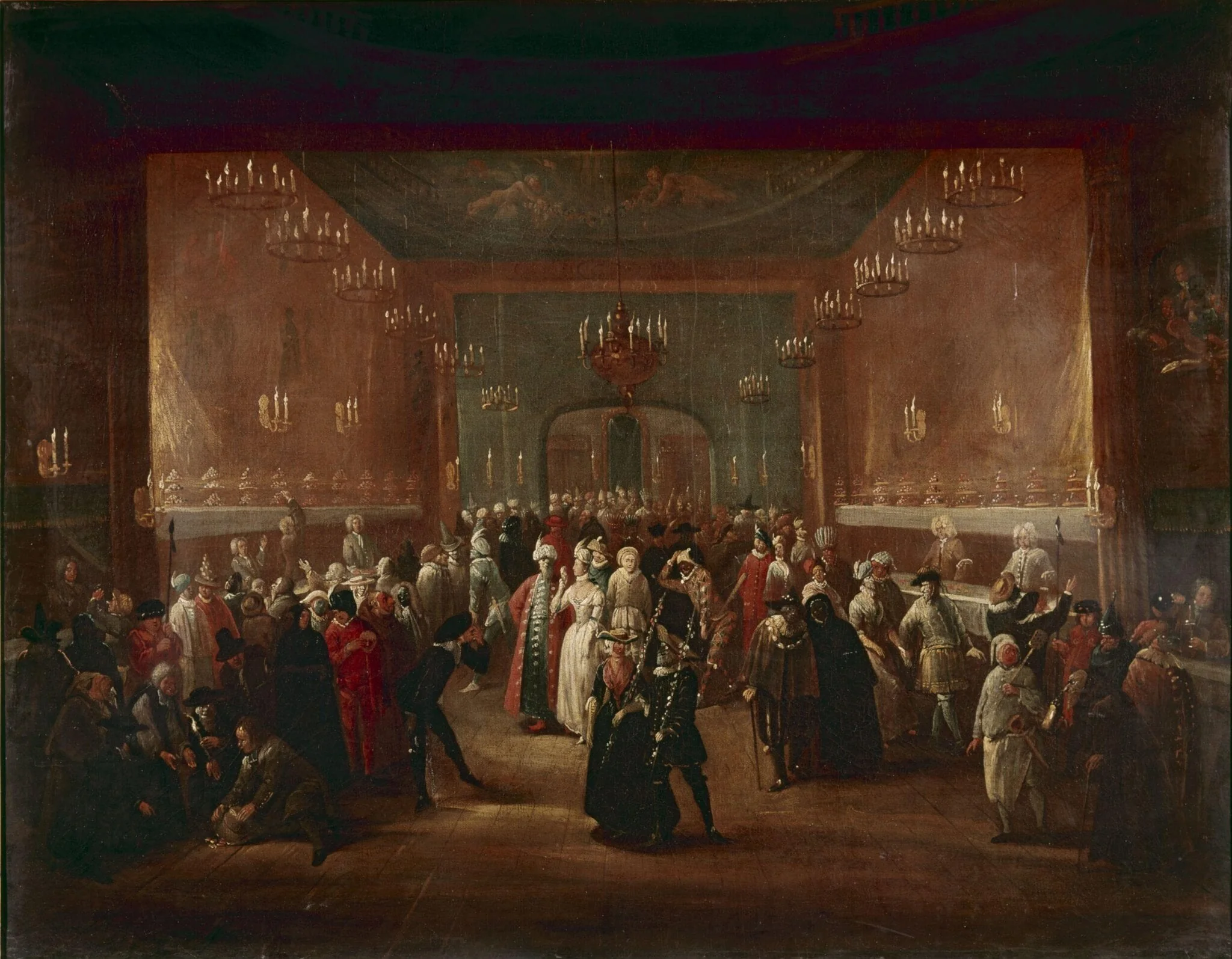 A Masquerade at the King's Theatre, Haymarket, detail