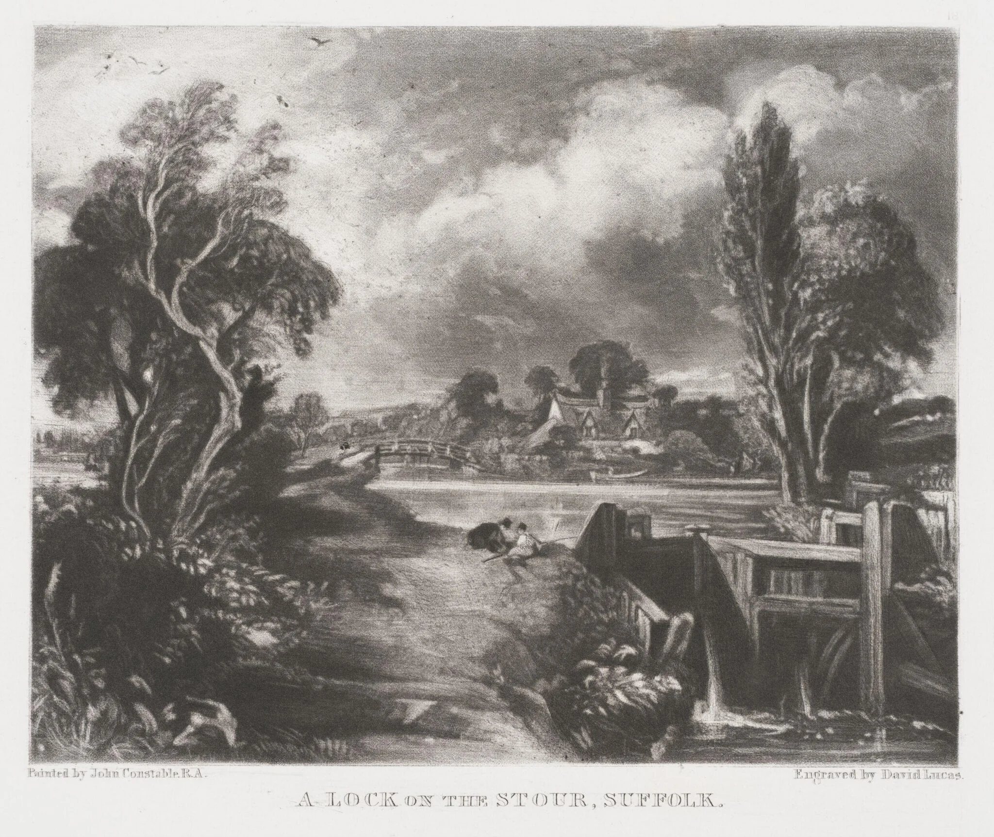 A LOCK ON THE STOUR, SUFFOLK, detail