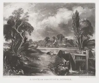 A LOCK ON THE STOUR, SUFFOLK, by John Constable