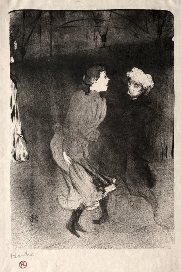 Emilienne d'Alecon and Mariquita of the Follies-Bergère, detail
