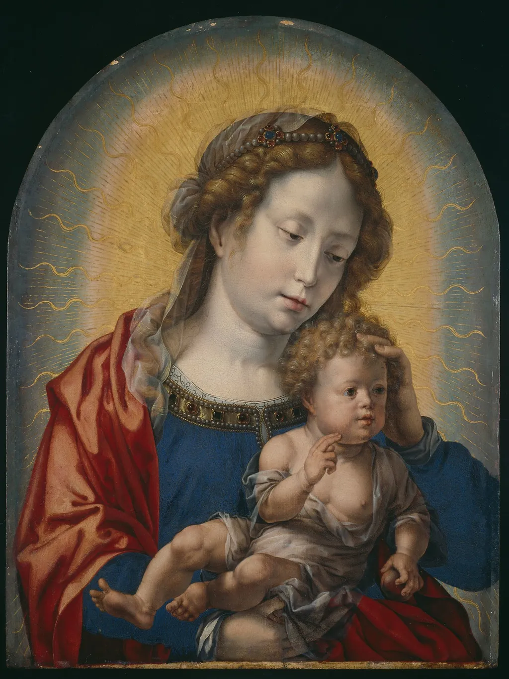 Virgin and Child, by Jan Gossaert, oil, 1525