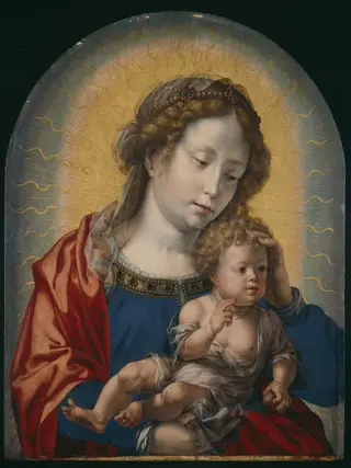 Virgin and Child, by Jan Gossaert, oil, 1525