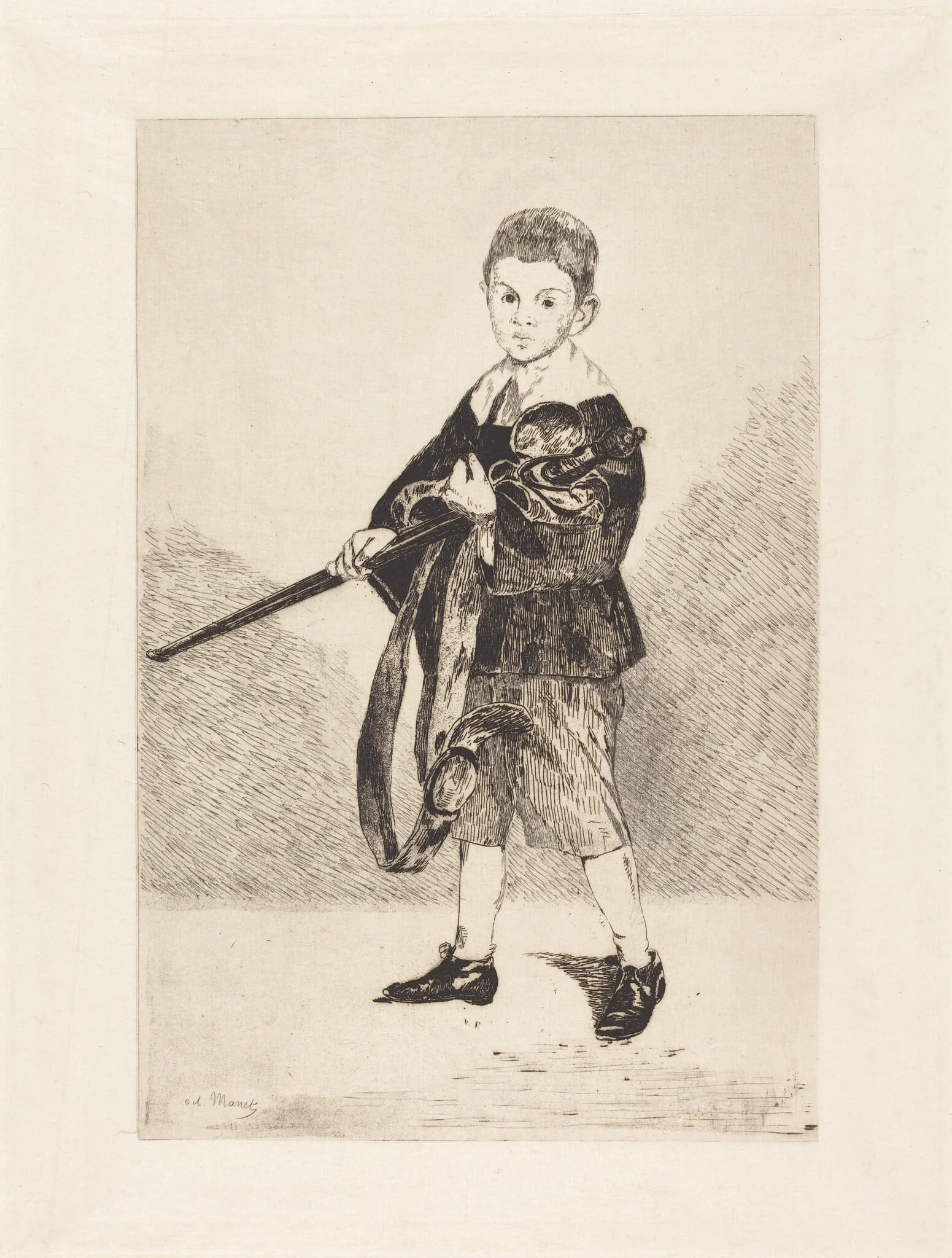 Child with Sword, Turned to the Left (L'Enfant à l'épée, tourné à gauche), detail