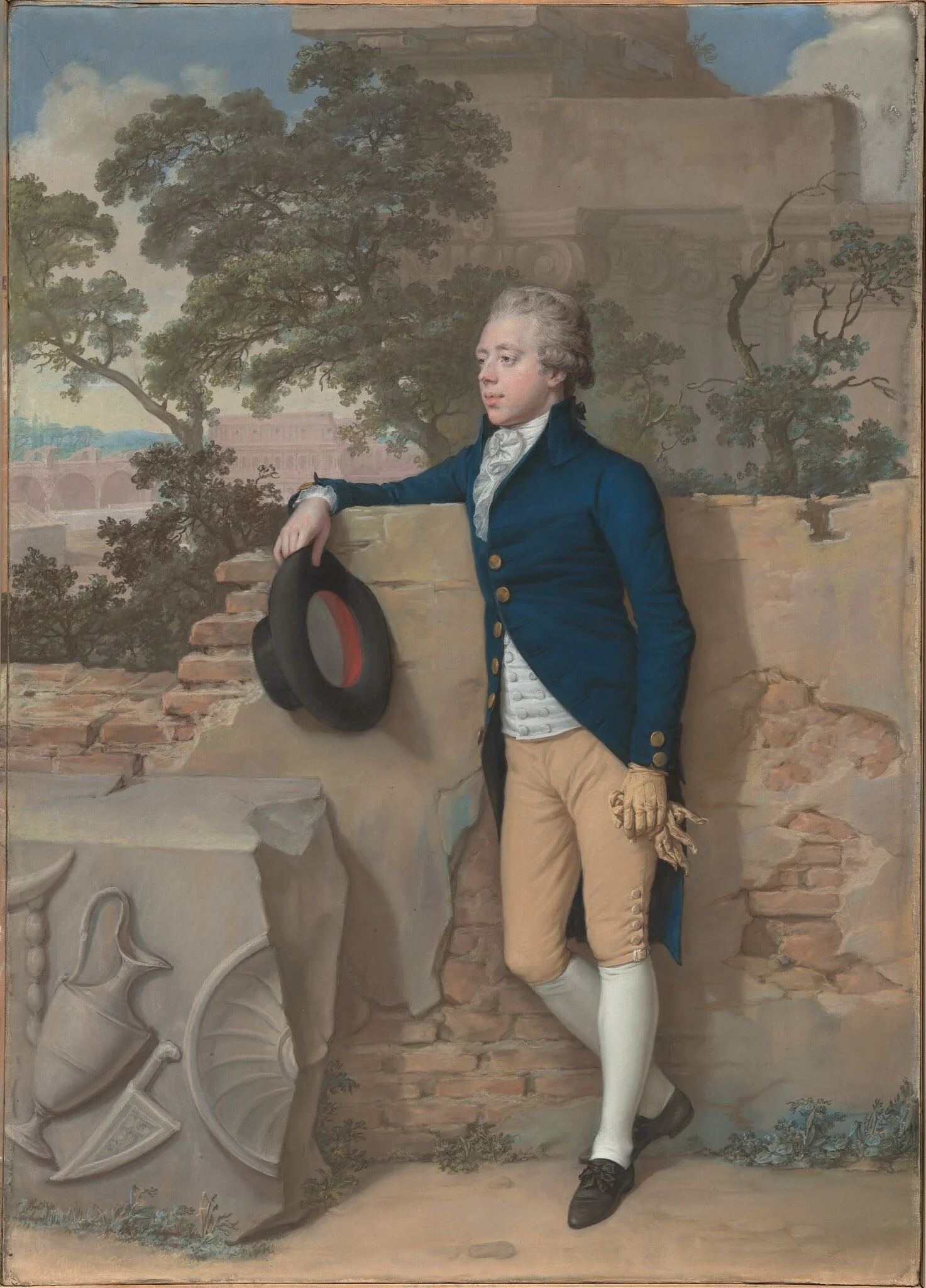 Frederick North, Later Fifth Earl of Guilford, in Rome, detail
