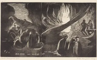Mahna no Varua Ino (The Devil Speaks), by Paul Gauguin, ink, 1894