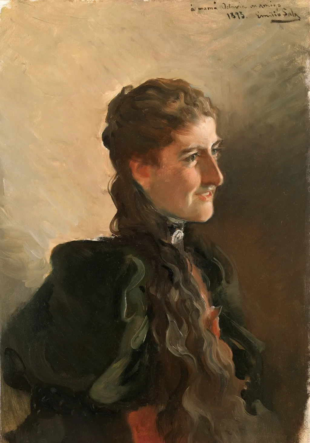 María Octavia Picón y Pardiñas, by Emilio Sala, oil, 1897