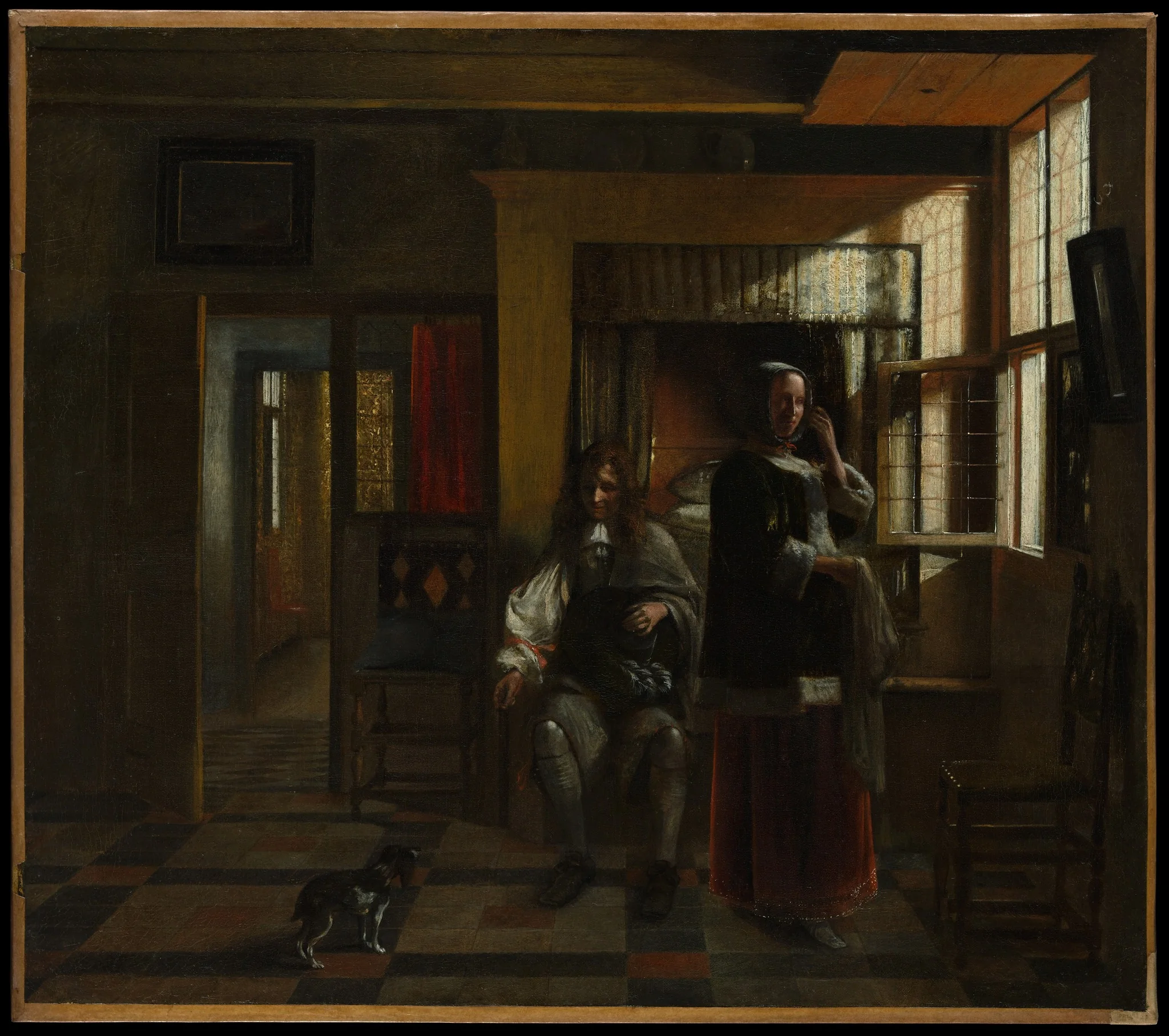 Interior with a Young Couple, detail