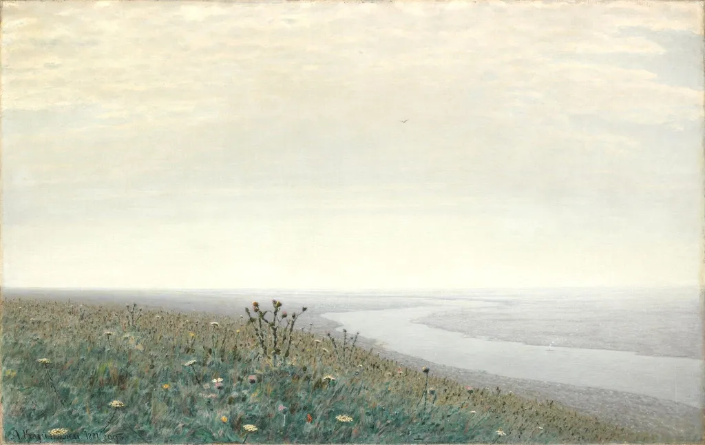 Dnieper in the morning, by Arkhip Kuindzhi, oil, 1891