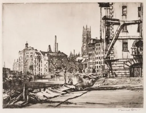 Leeds Warehouses, by Muirhead Bone, 1905