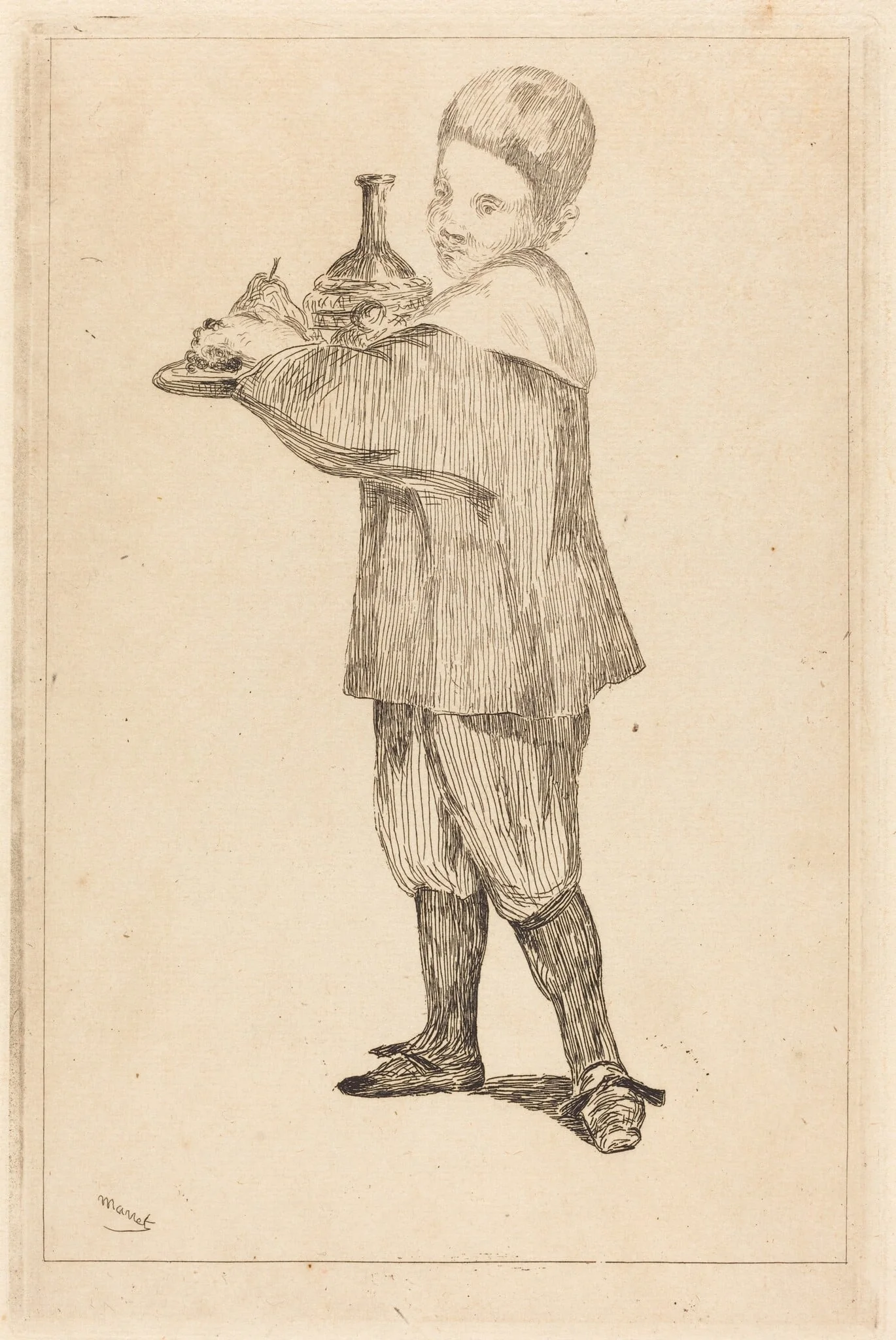 Child Holding a Tray (L'Enfant Portant un Plateau), detail