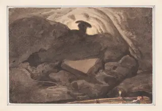 Scene in a Cave, by George Cumberland, watercolor, 1801