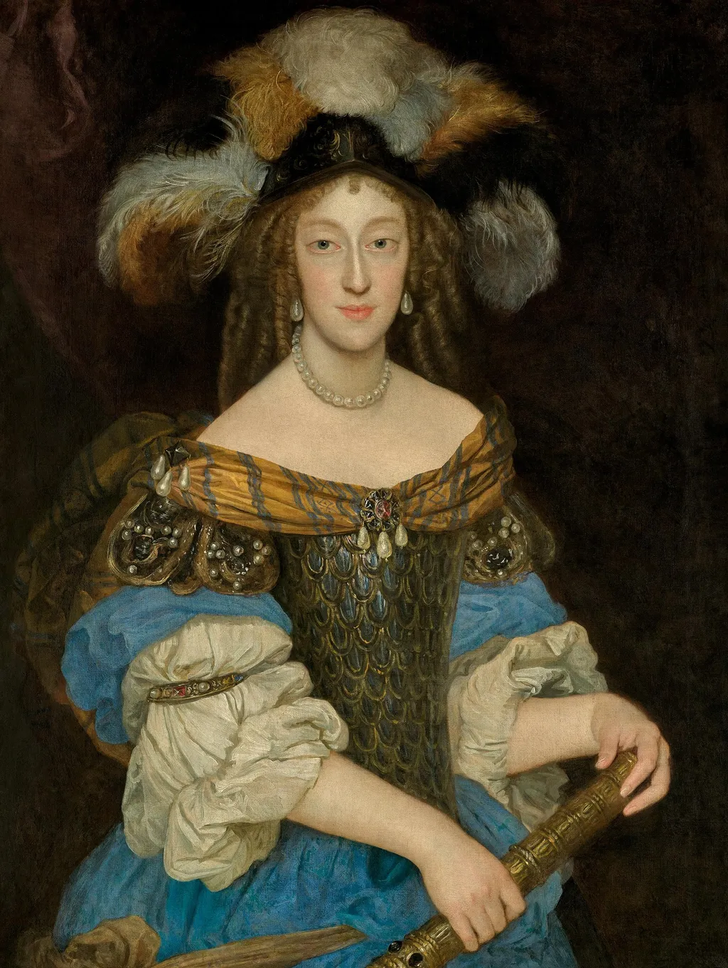 Henriette Adelaide (1636-1676), by Jean Delamonce, oil, 1674