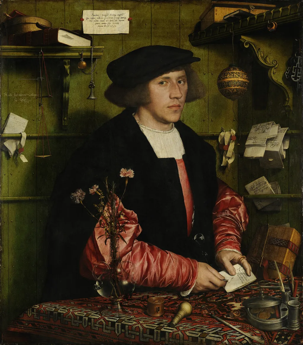 The Merchant Georg Gisze, by Hans Holbein the Younger, oil, 1532