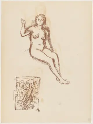 Etude, by Pierre Puvis de Chavannes, ink, 1895