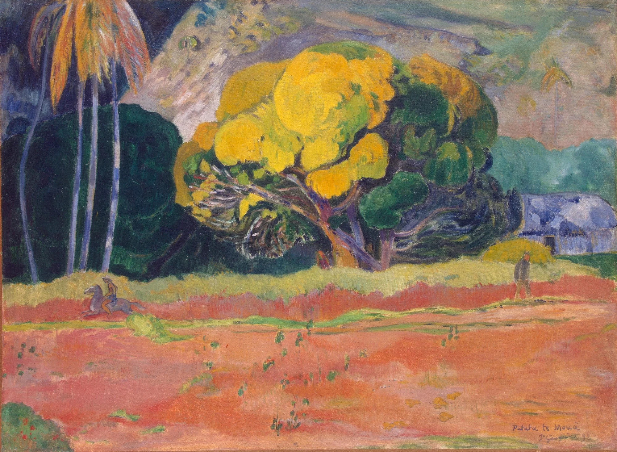 Fatata Te Moua (At the Foot of a Mountain), detail