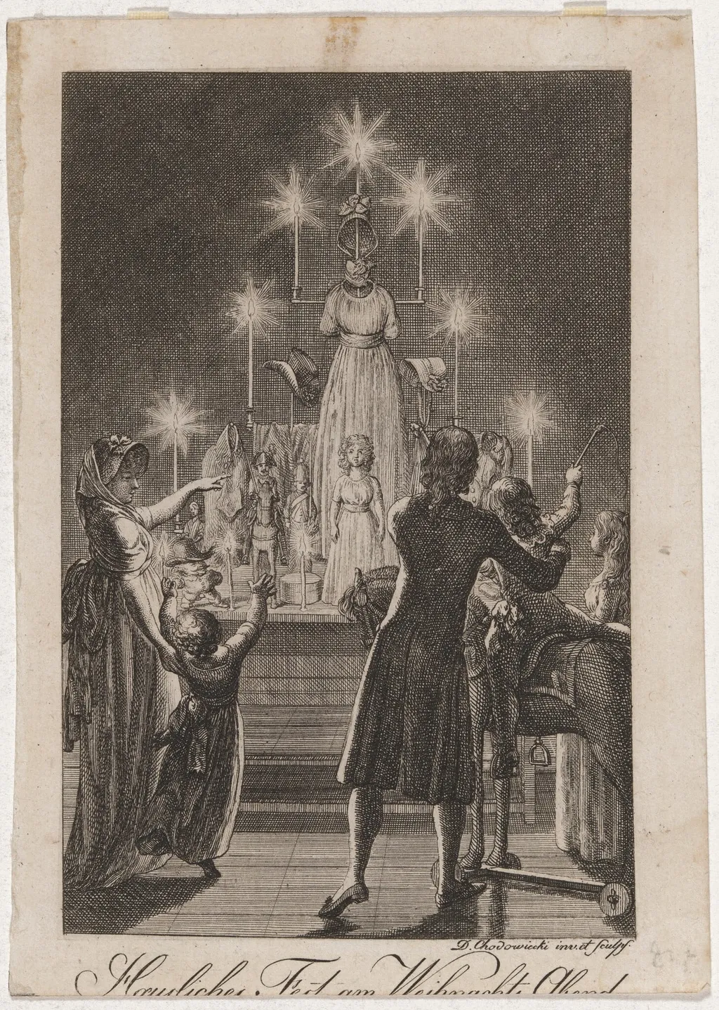 Das Weihnachtsfest, by Daniel Nikolaus Chodowiecki, ink, 1797