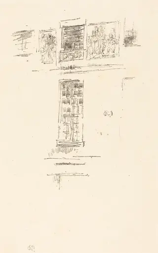 Hôtel Colbert, Windows, by James McNeill Whistler, ink, 1891